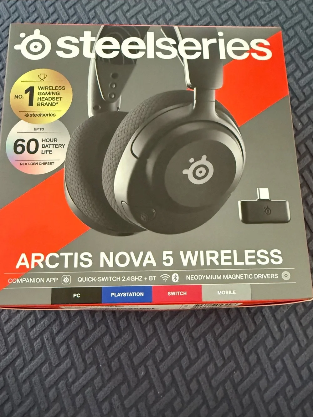 SteelSeries Wireless Gaming Headset - Black Arctis Nova 5 Wireless still in box